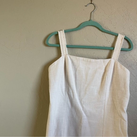 W‎ by Worth White Cotton Square Neck Dress - Picture 8 of 8